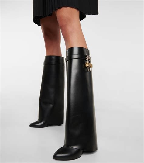 givenchy oversized heel leather boots|givenchy leather boots.